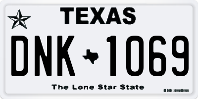 TX license plate DNK1069