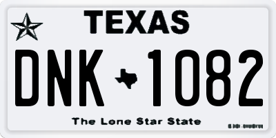 TX license plate DNK1082