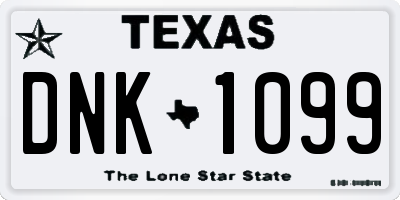 TX license plate DNK1099