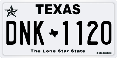 TX license plate DNK1120