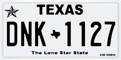 TX license plate DNK1127