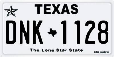 TX license plate DNK1128