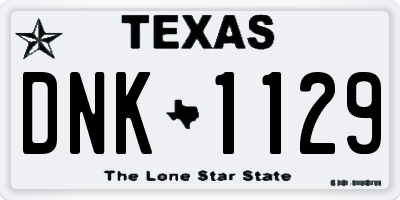 TX license plate DNK1129