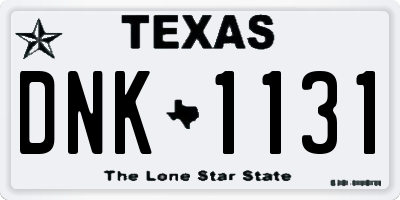 TX license plate DNK1131