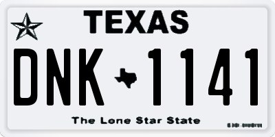 TX license plate DNK1141