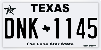 TX license plate DNK1145