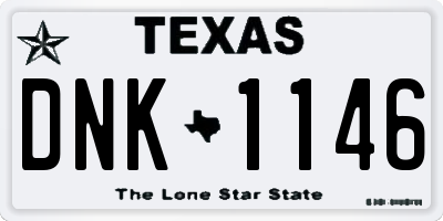 TX license plate DNK1146