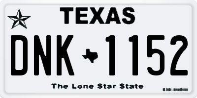 TX license plate DNK1152