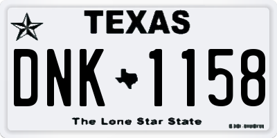TX license plate DNK1158