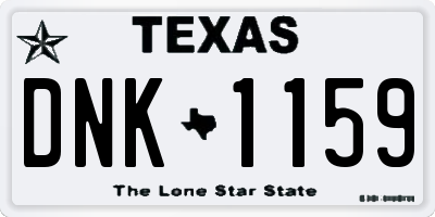TX license plate DNK1159