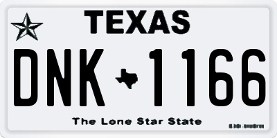 TX license plate DNK1166