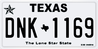 TX license plate DNK1169