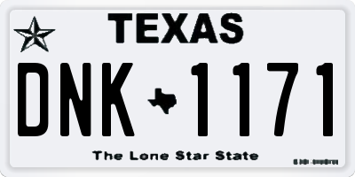 TX license plate DNK1171
