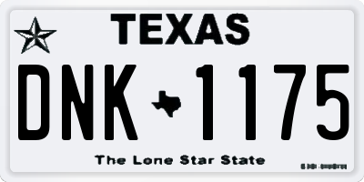 TX license plate DNK1175