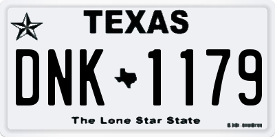 TX license plate DNK1179
