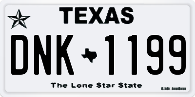 TX license plate DNK1199