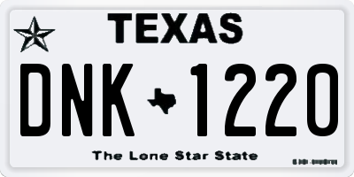 TX license plate DNK1220