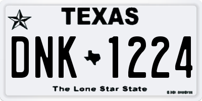 TX license plate DNK1224