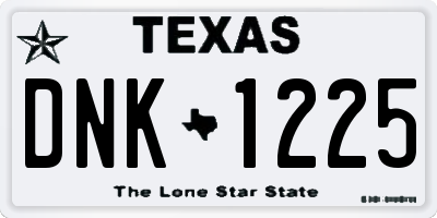 TX license plate DNK1225