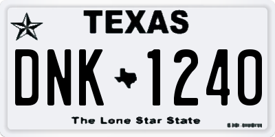 TX license plate DNK1240
