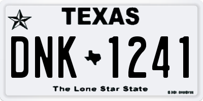 TX license plate DNK1241