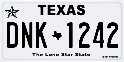 TX license plate DNK1242