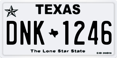 TX license plate DNK1246