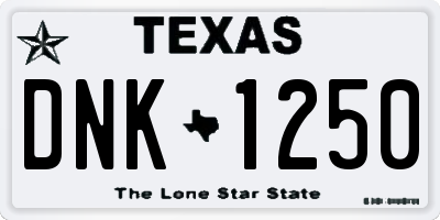 TX license plate DNK1250