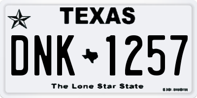 TX license plate DNK1257