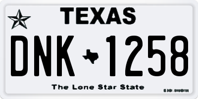 TX license plate DNK1258