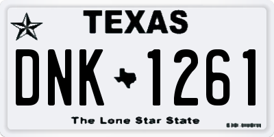 TX license plate DNK1261