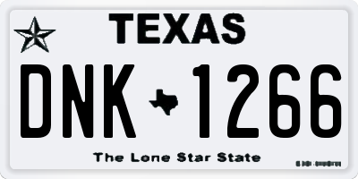 TX license plate DNK1266