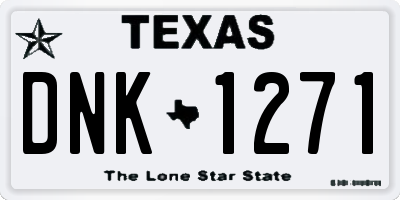 TX license plate DNK1271