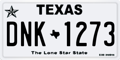 TX license plate DNK1273