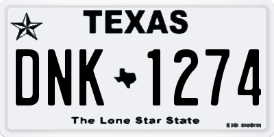 TX license plate DNK1274