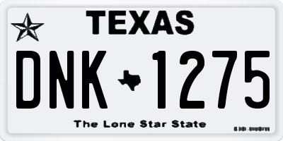 TX license plate DNK1275