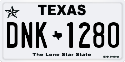 TX license plate DNK1280