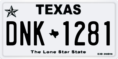 TX license plate DNK1281