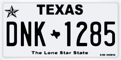 TX license plate DNK1285