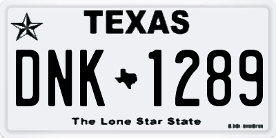 TX license plate DNK1289