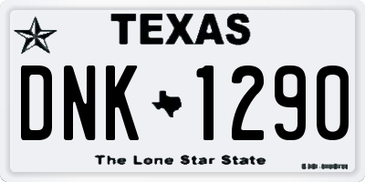 TX license plate DNK1290