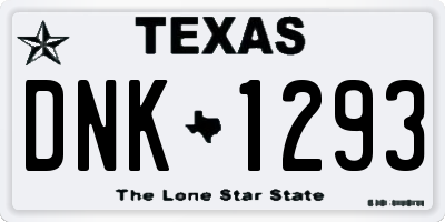 TX license plate DNK1293