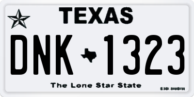 TX license plate DNK1323