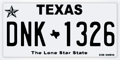 TX license plate DNK1326