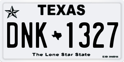 TX license plate DNK1327