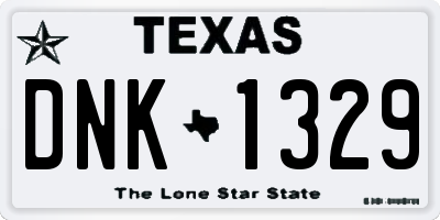 TX license plate DNK1329
