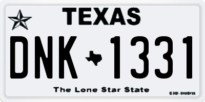 TX license plate DNK1331