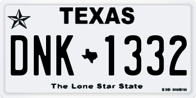 TX license plate DNK1332