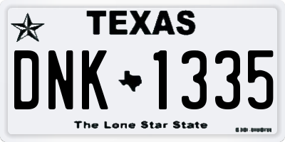 TX license plate DNK1335