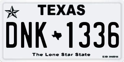 TX license plate DNK1336
